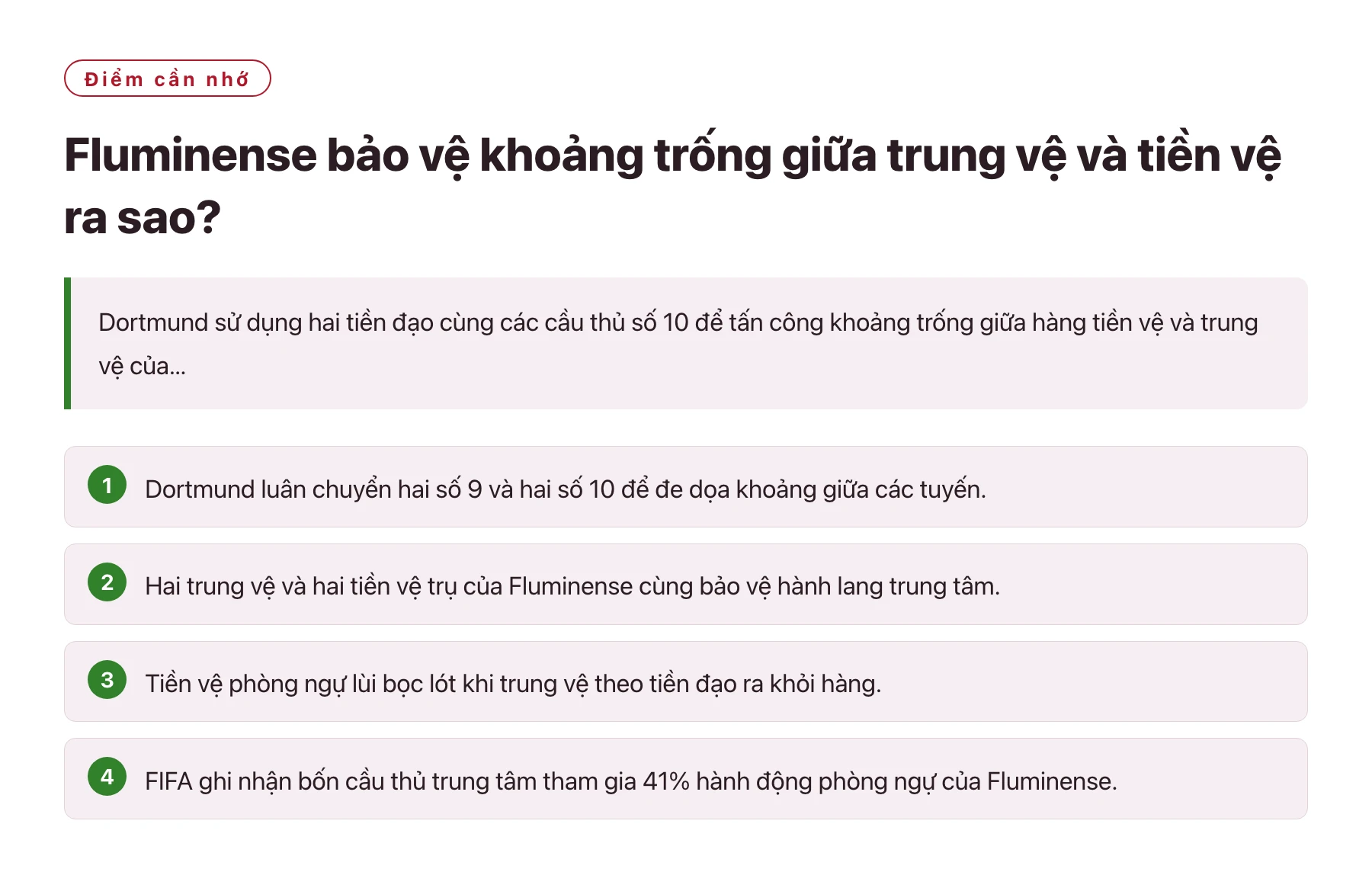 Fluminense bảo vệ khoảng trống giữa trung vệ và tiền vệ ra sao?——全文要点速览